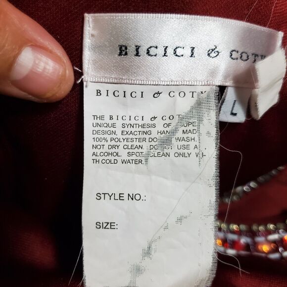 BICICI & COTY  Burgundy formal gown Size Large - Picture 10 of 13